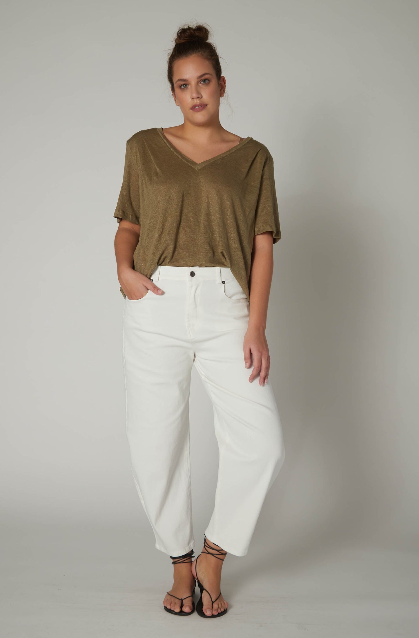 All in the Details Linen Half Sleeve Top