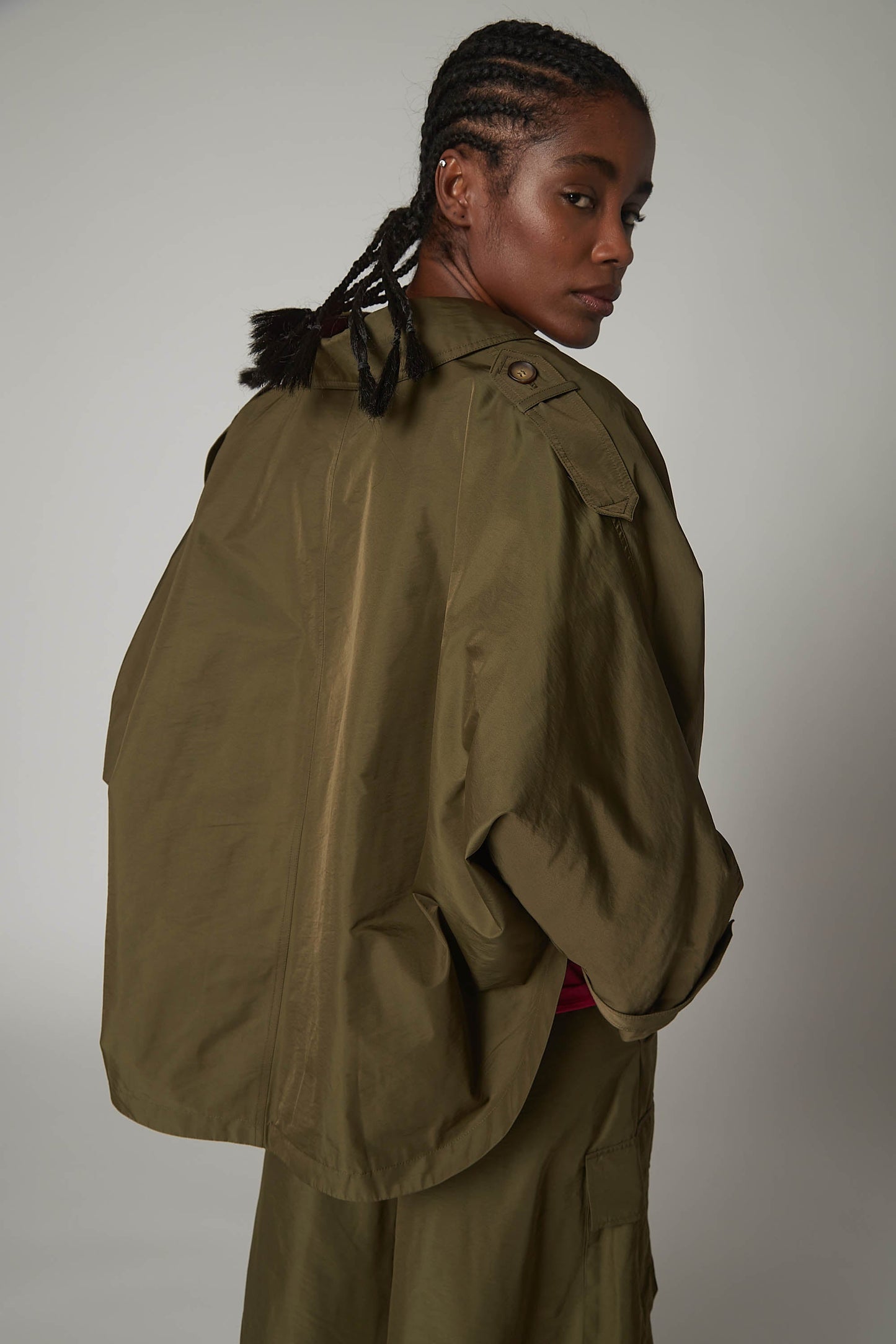 The Oversized Nylon Trench