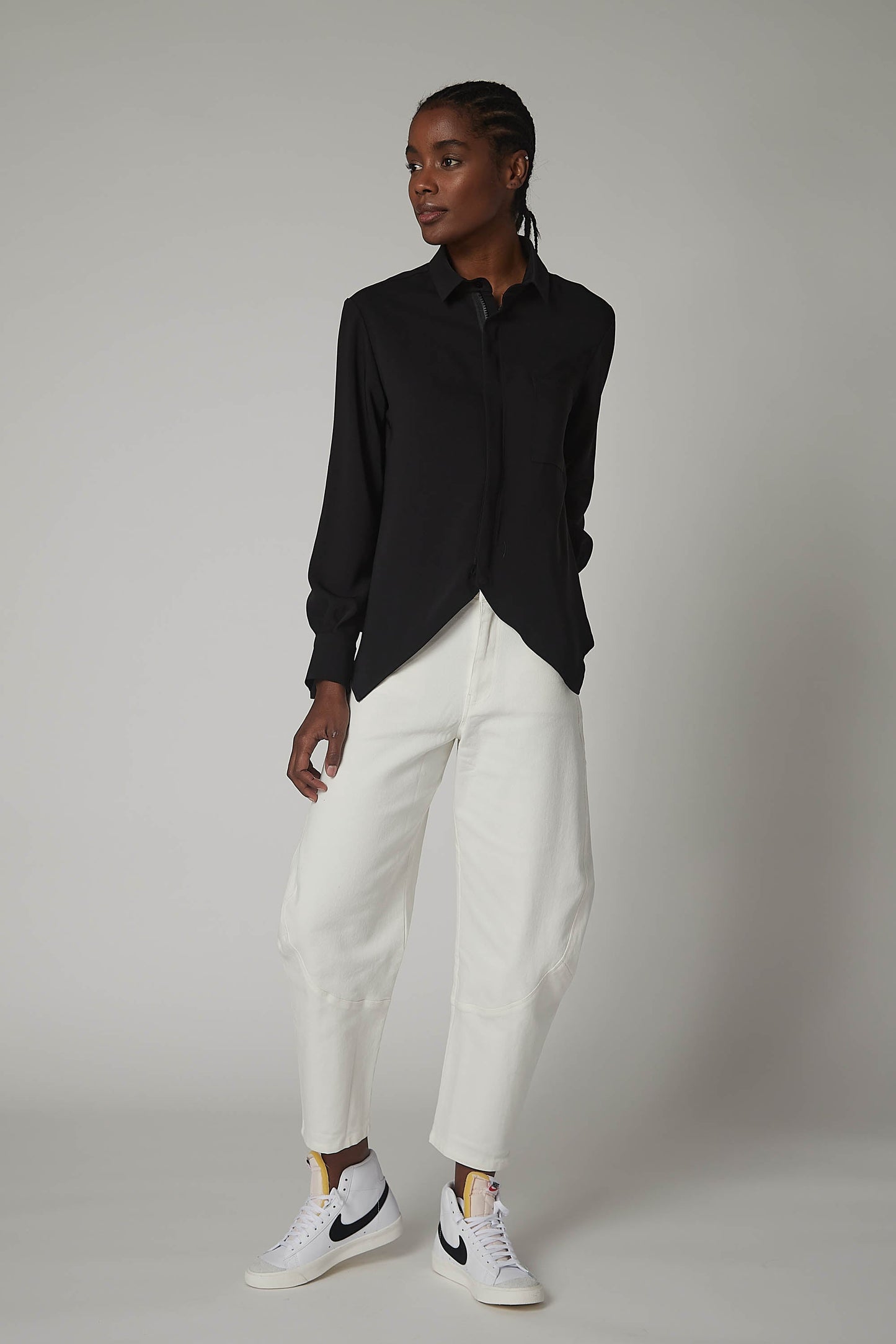 Handkerchief With a Zipper Blouse