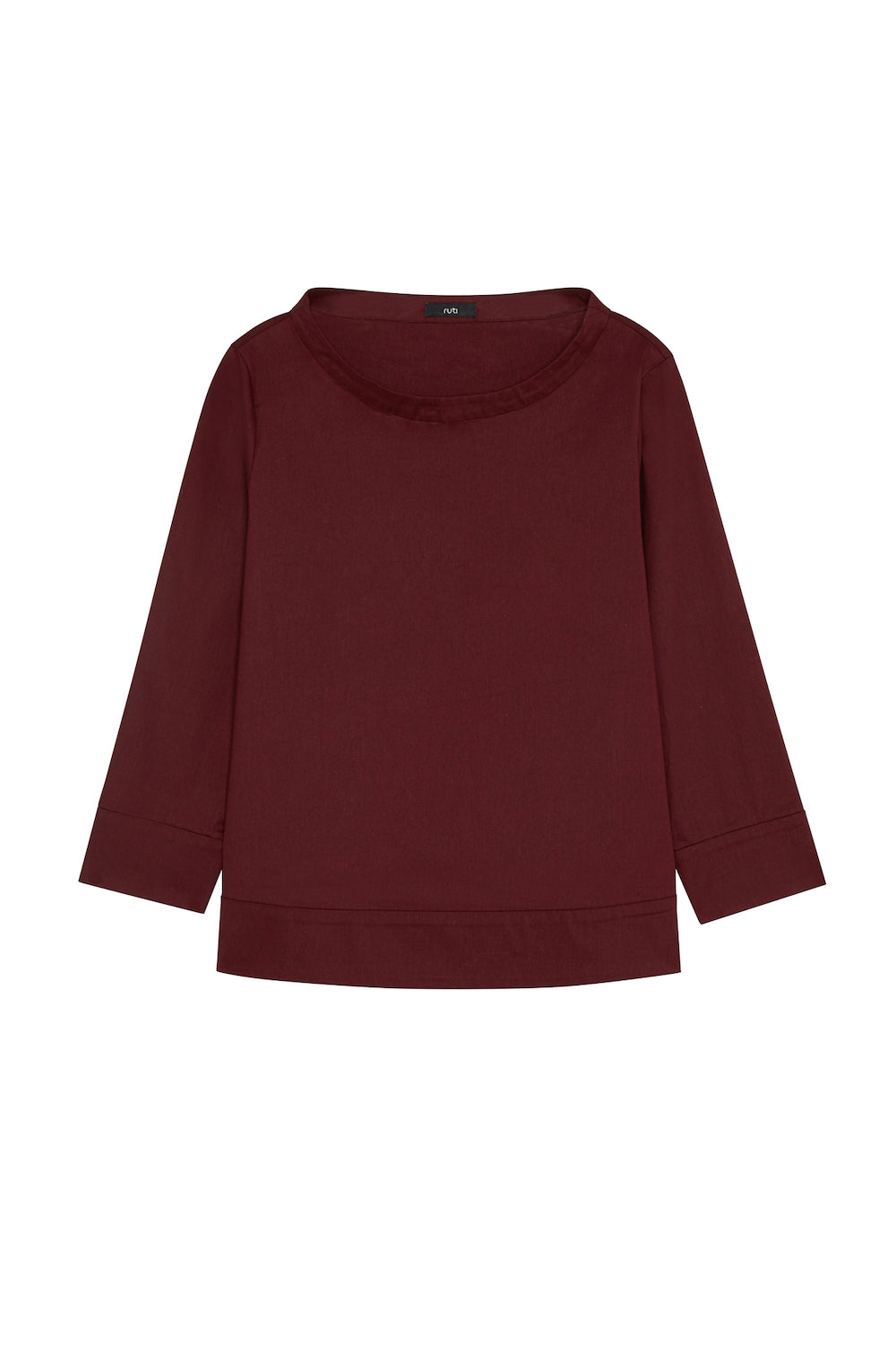 Easy Boatneck Poplin Blouse