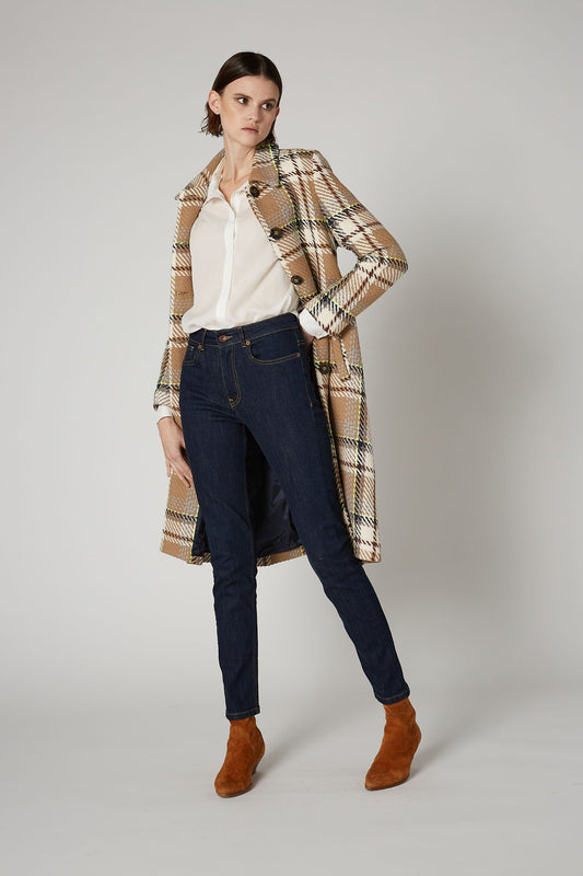 Touch of Neon Plaid Coat