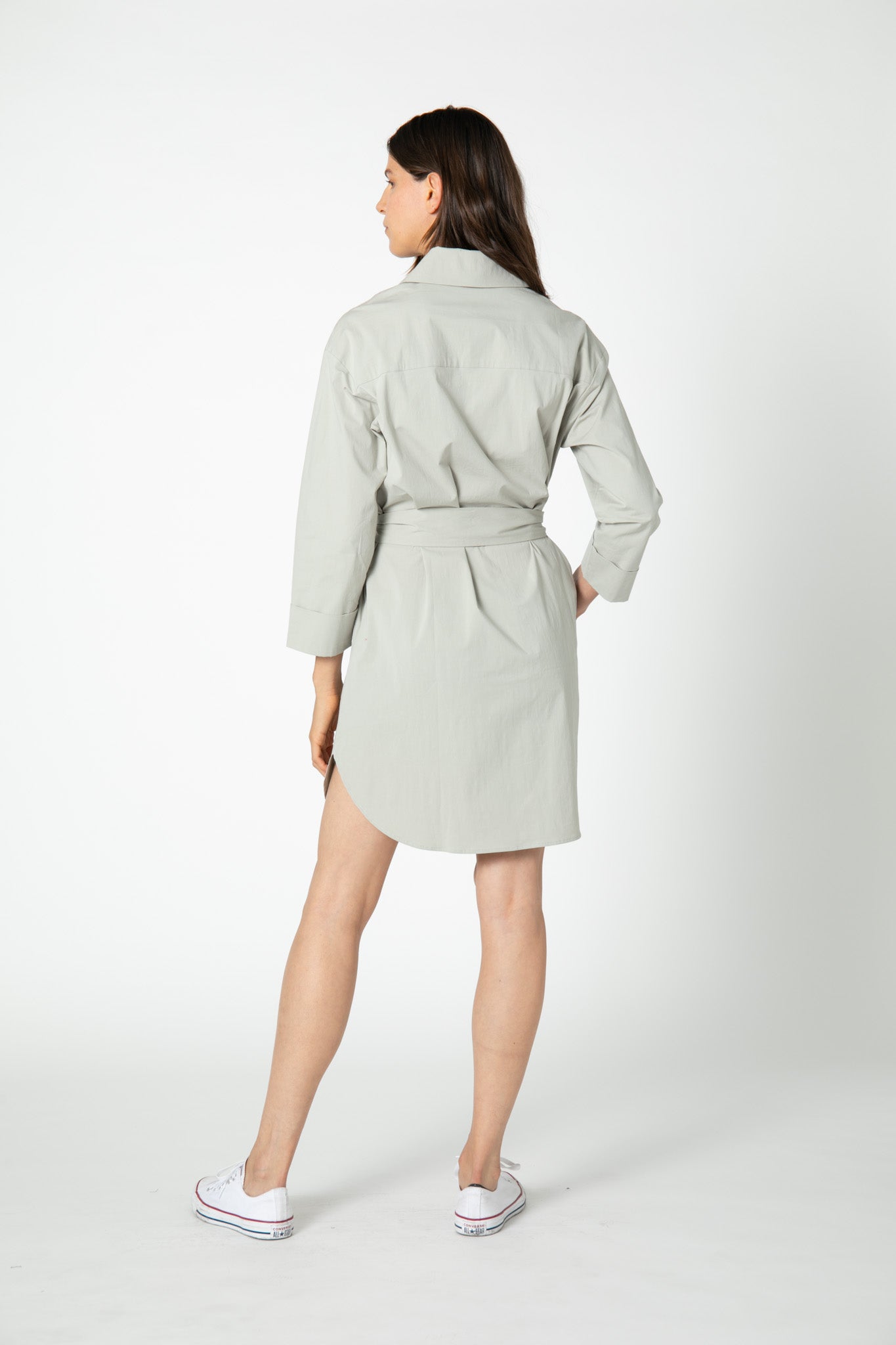 At Ease Poplin Shirt Dress