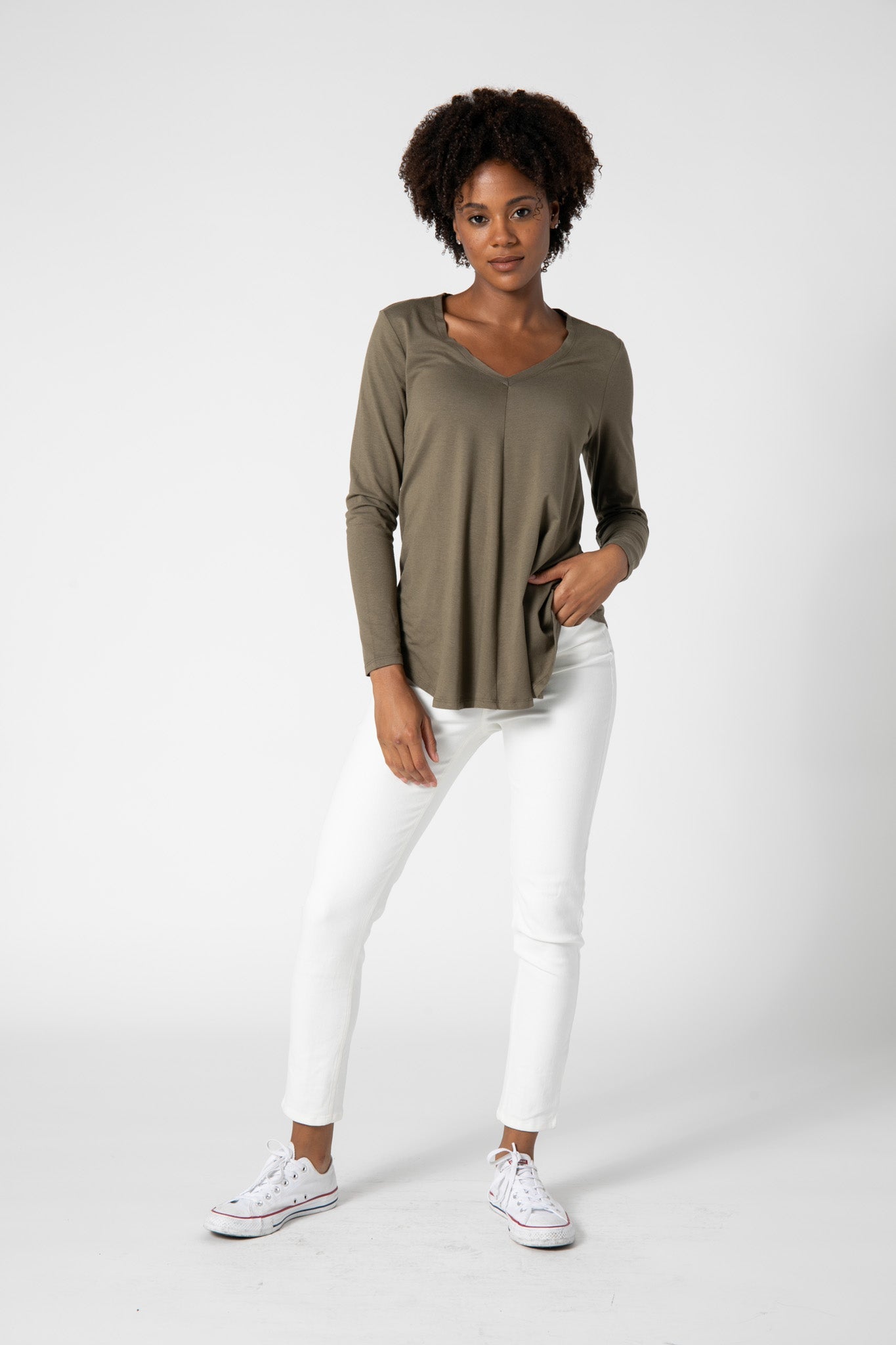 Bamboo V Neck Top