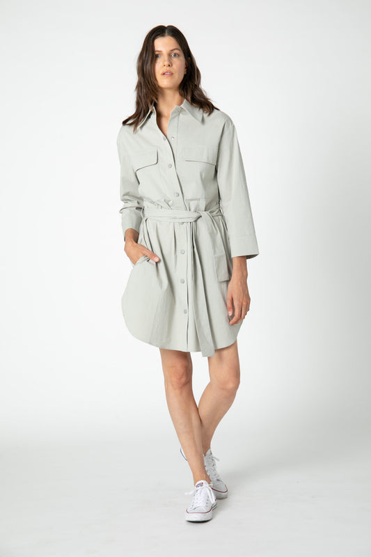 At Ease Poplin Shirt Dress