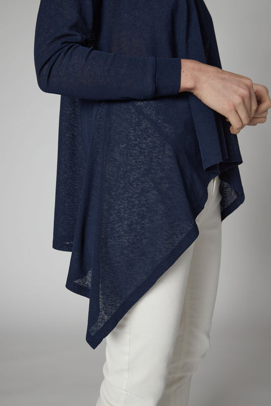 Sheer Knit High Low Top