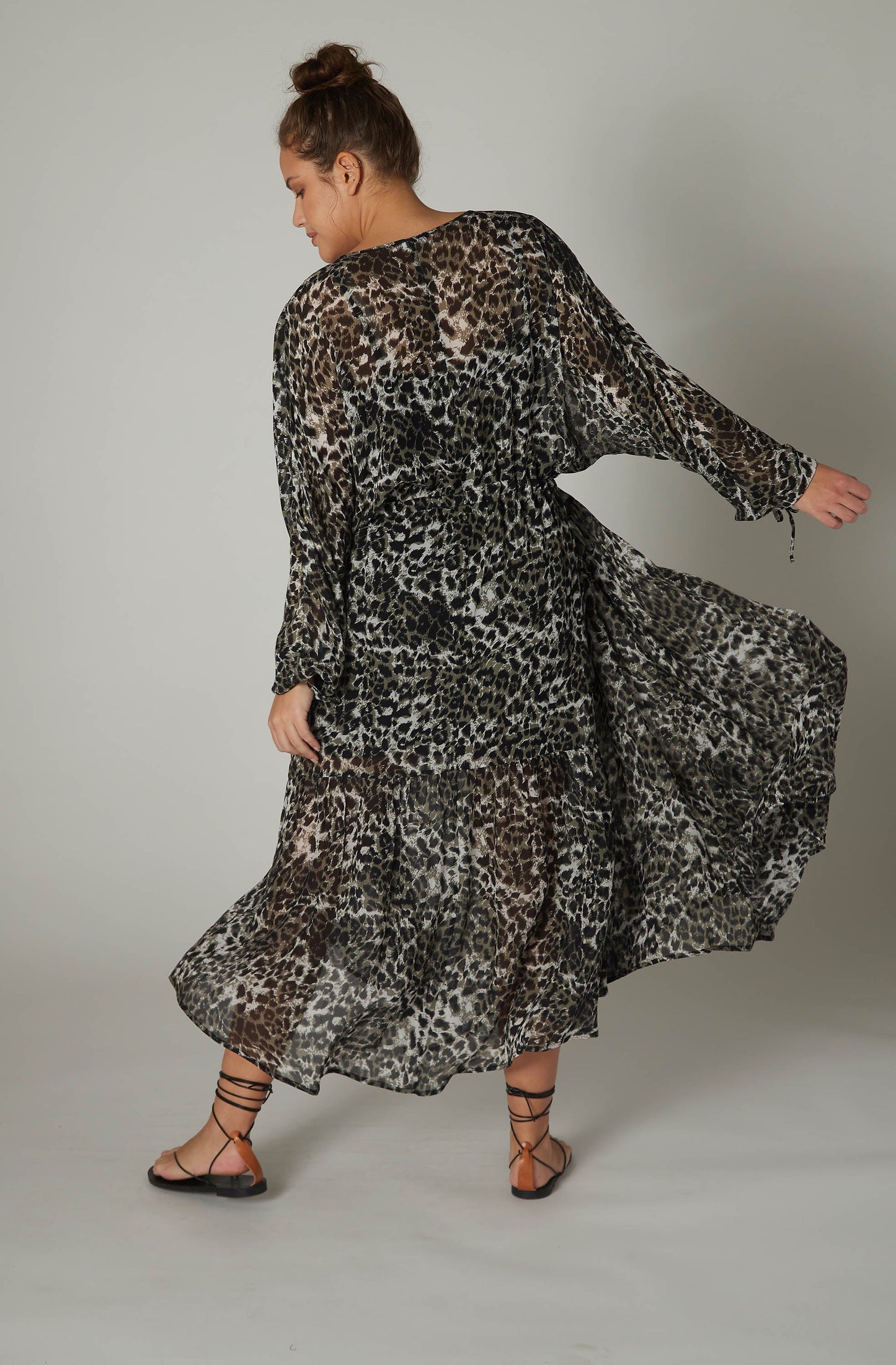 The Masterpiece Leopard Chiffon Dress