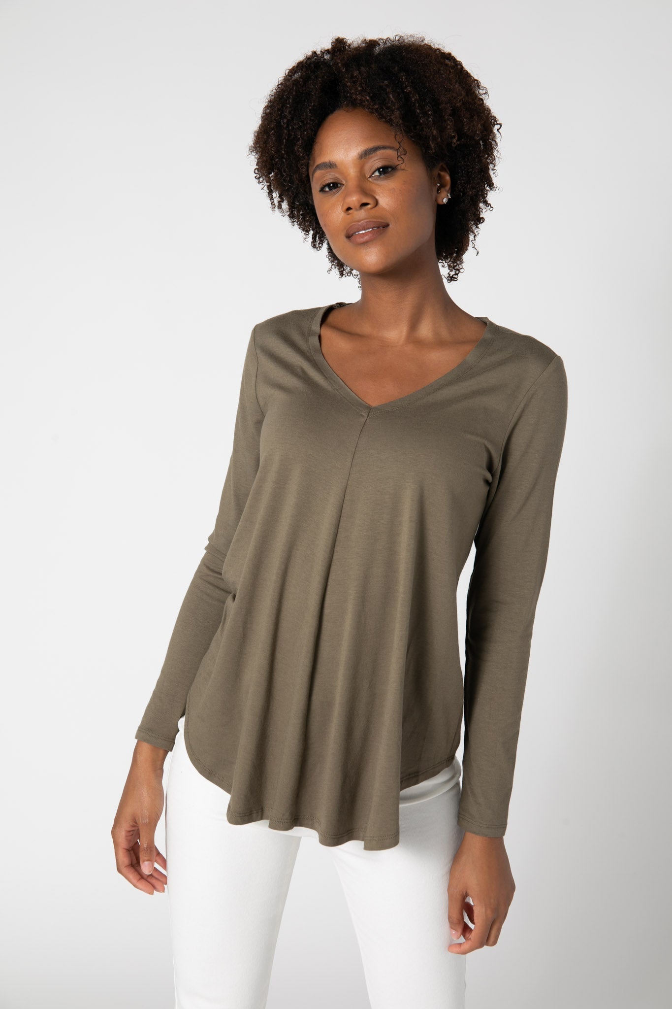Bamboo V Neck Top