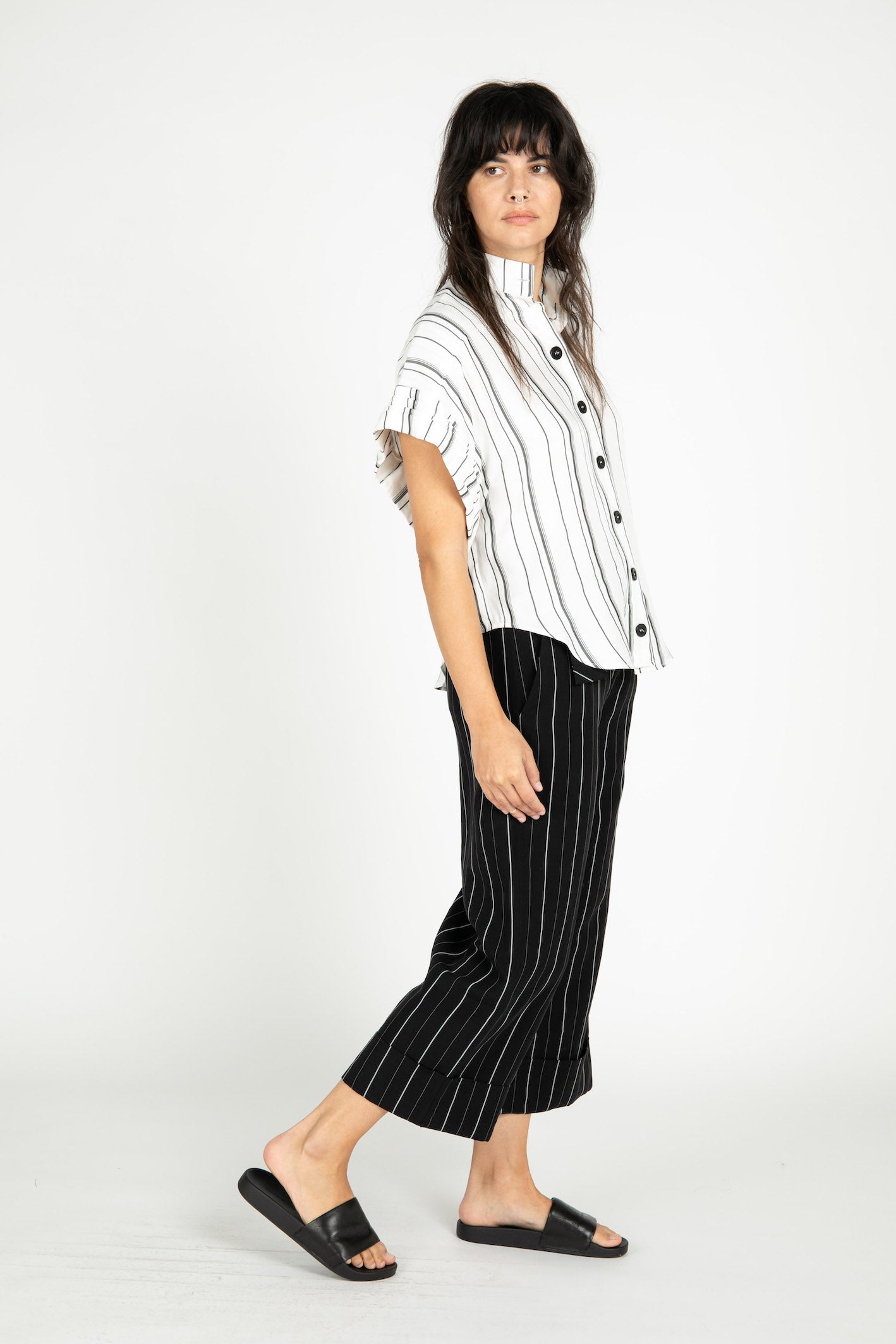 Monte Carlo Striped Wide Leg Pants