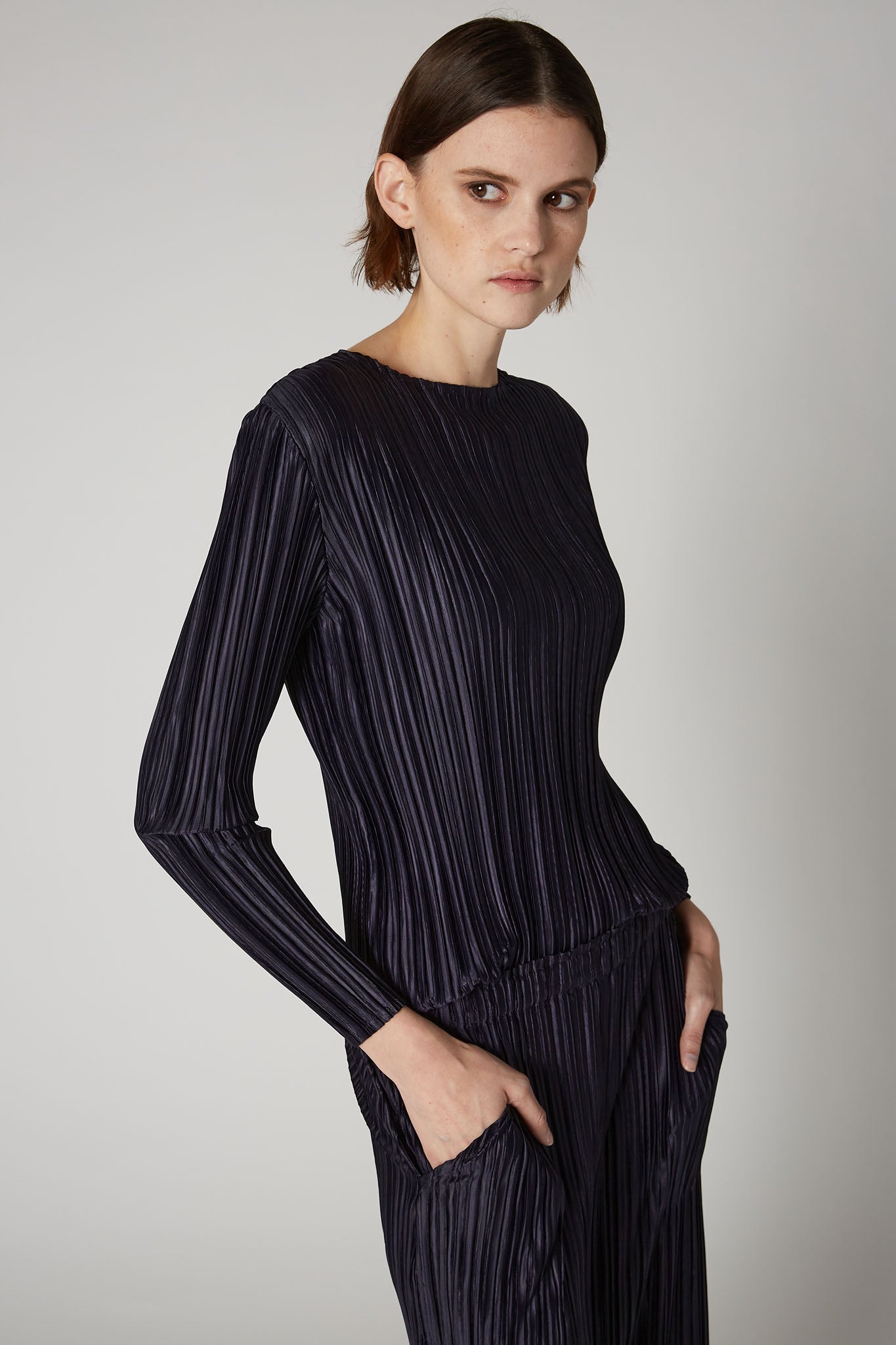 Like Pajamas Dressy Pleated Top