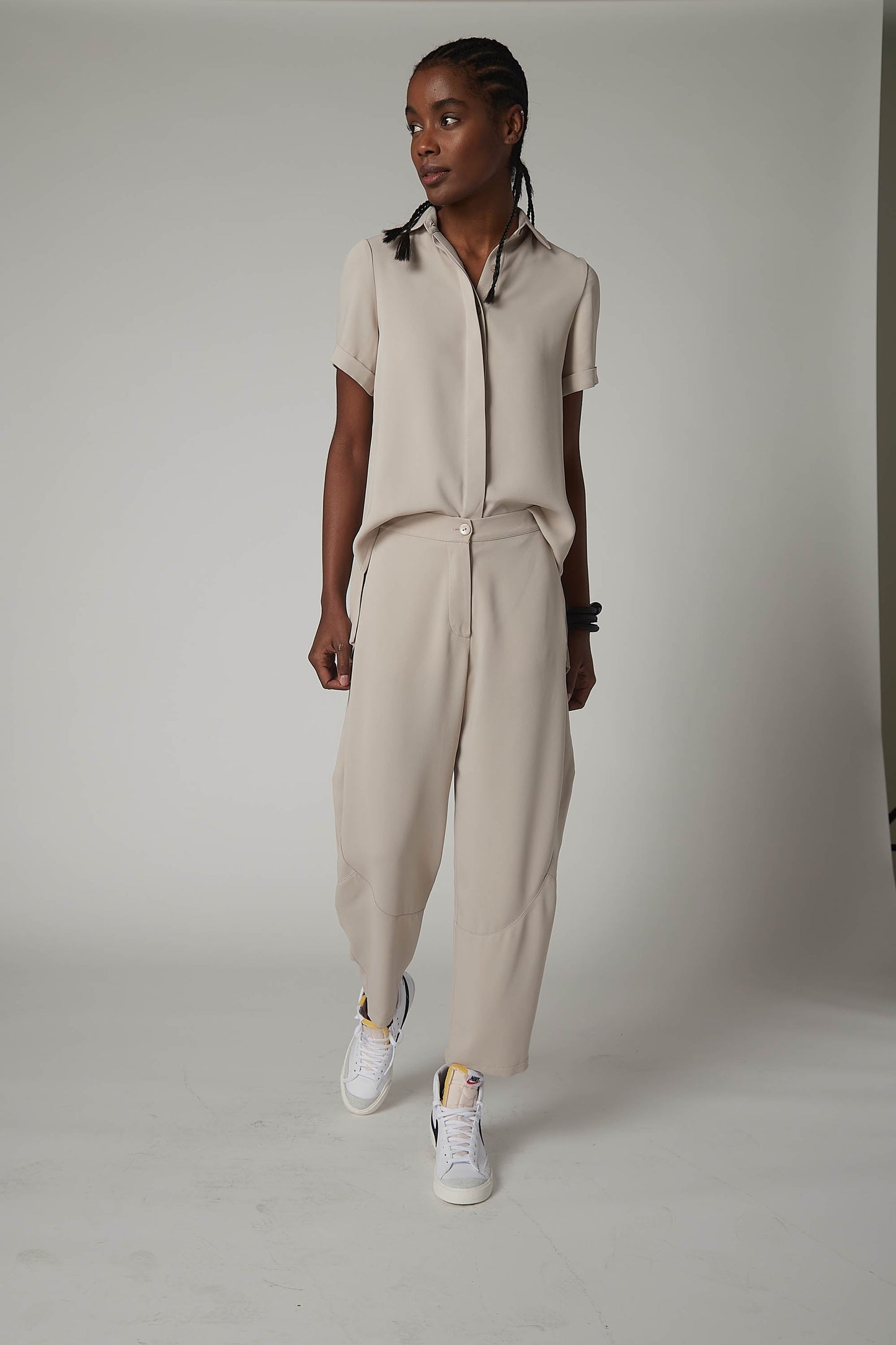 Look In The Back Pleated Blouse