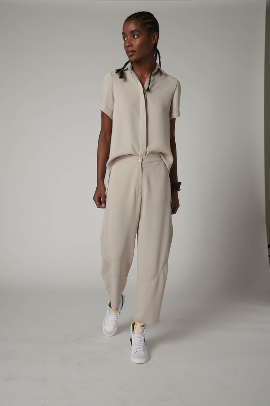 Look In The Back Pleated Blouse