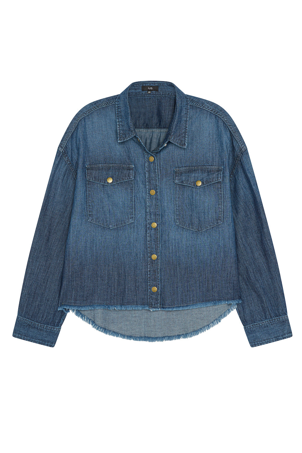 Not Too Cropped Light Denim Top