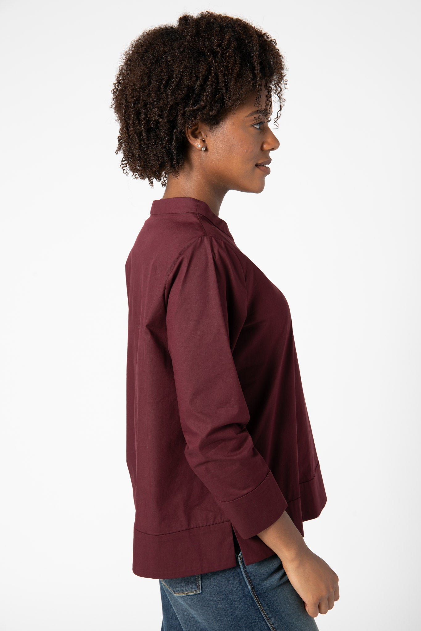 Easy Boatneck Poplin Blouse