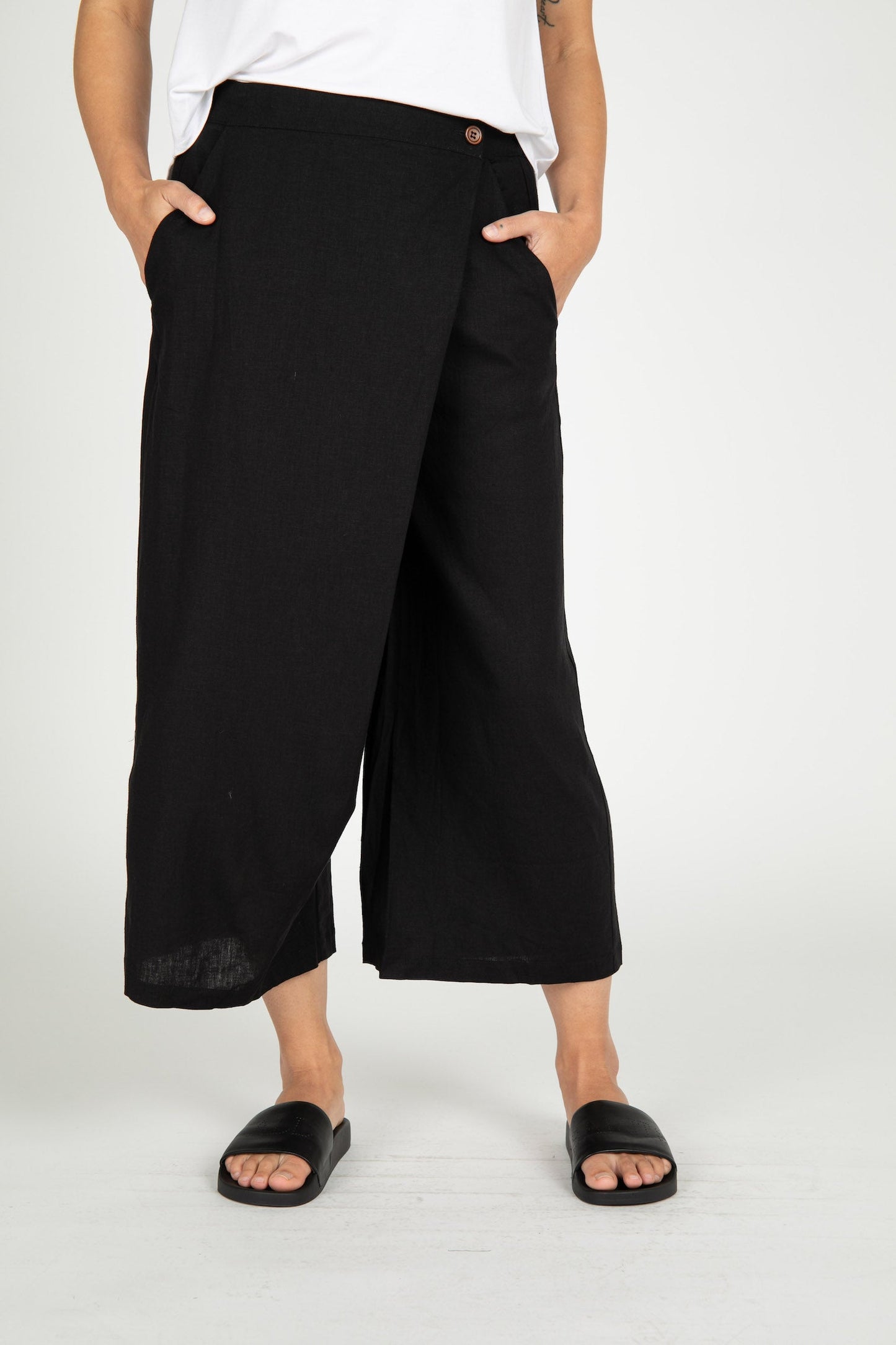 Jericho Linen Wide Leg Pants