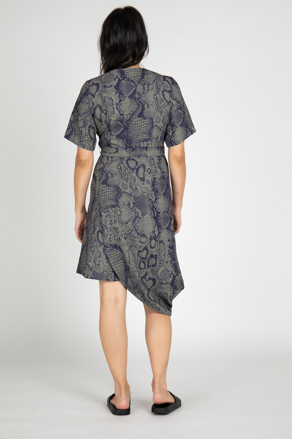Snake Brett Wrap Dress