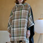 Touch of Neon Plaid Poncho