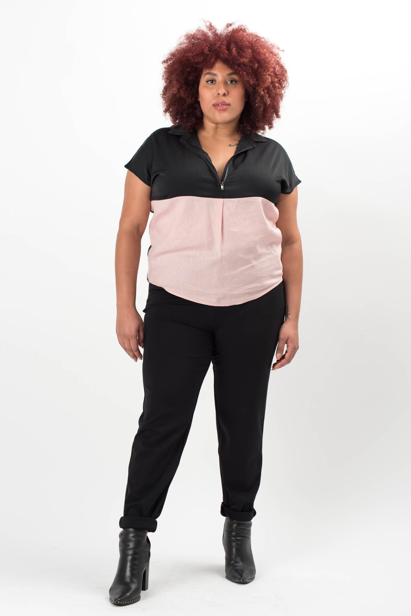 Brody Linen Colorblocked Top