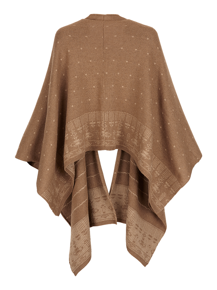 Ada Cable Knit Poncho O/S