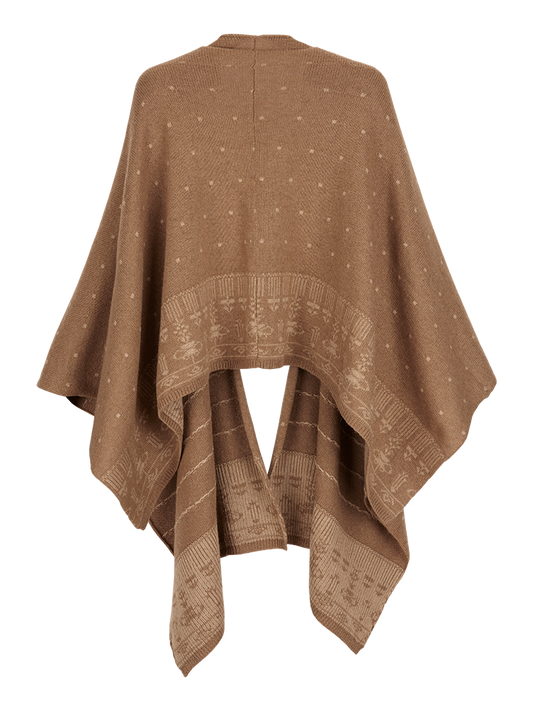Ada Cable Knit Poncho O/S