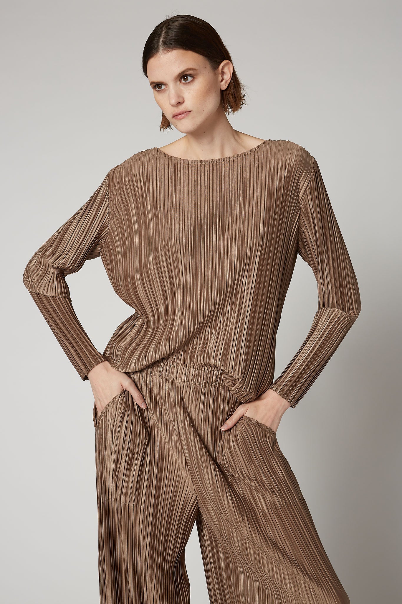 Like Pajamas Dressy Pleated Top