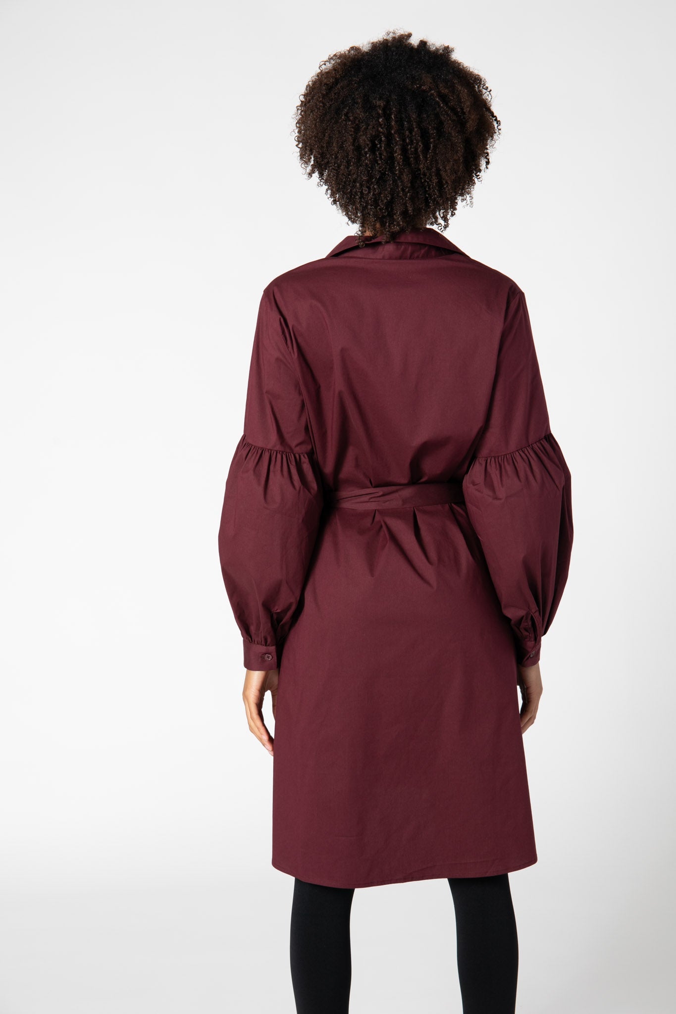 Puff Sleeve Shirt Dress