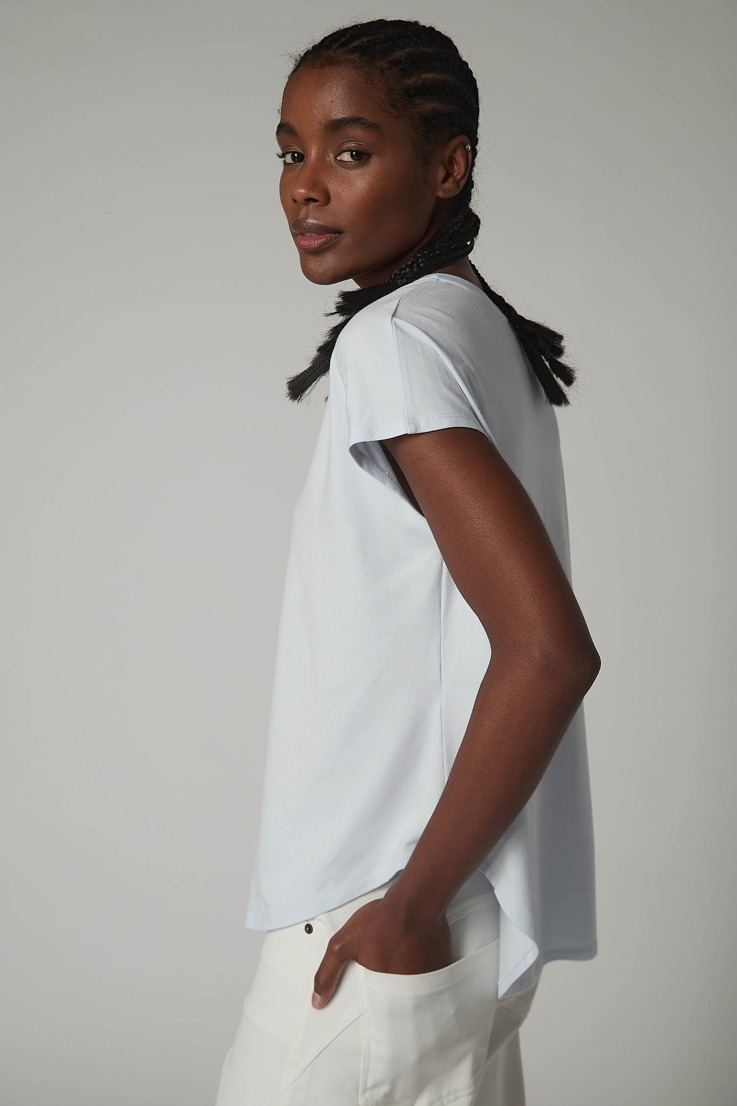 Bamboo Tuck-In V-Neck Tee