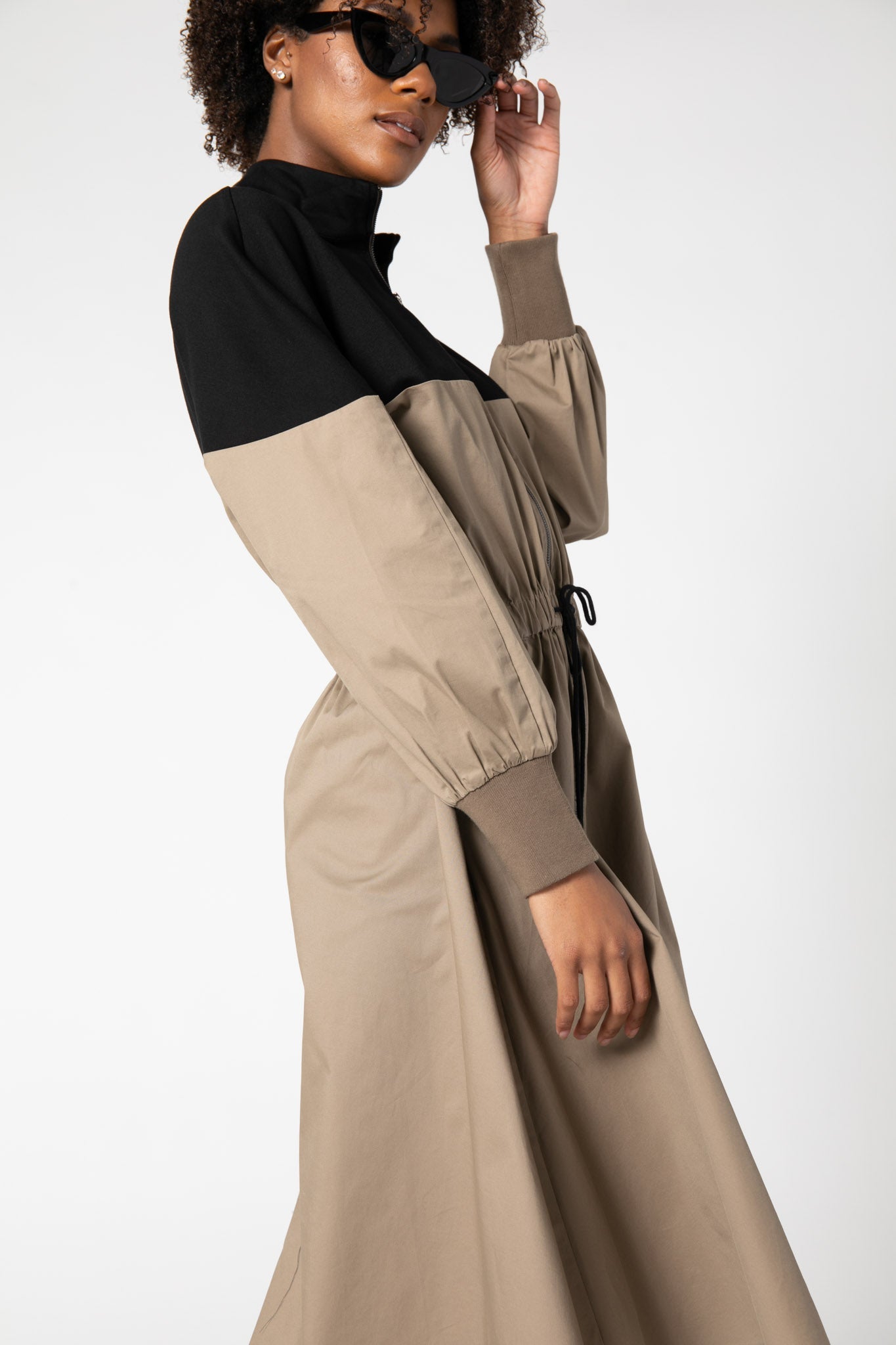 More Than a Zip Twill Dress