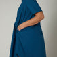 Oversized Pinch Waist Poplin Dress