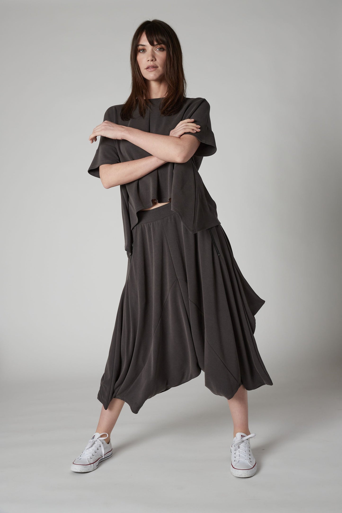 Washed Modal Almost Skirt Pants