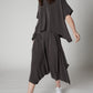 WASHED MODAL OVERSIZED ZIP BACK TOP