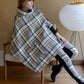 Touch of Neon Plaid Poncho