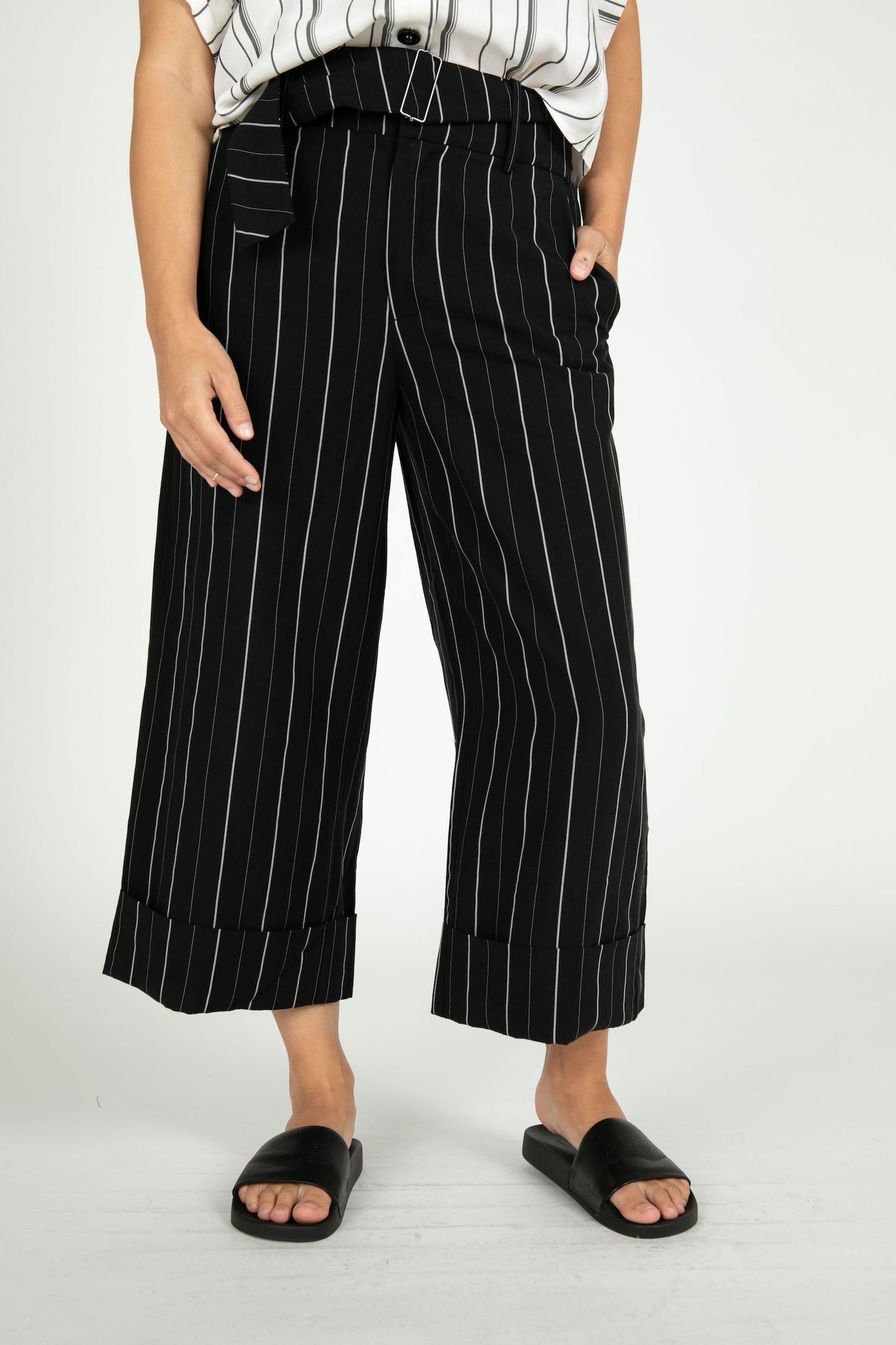 Monte Carlo Striped Wide Leg Pants