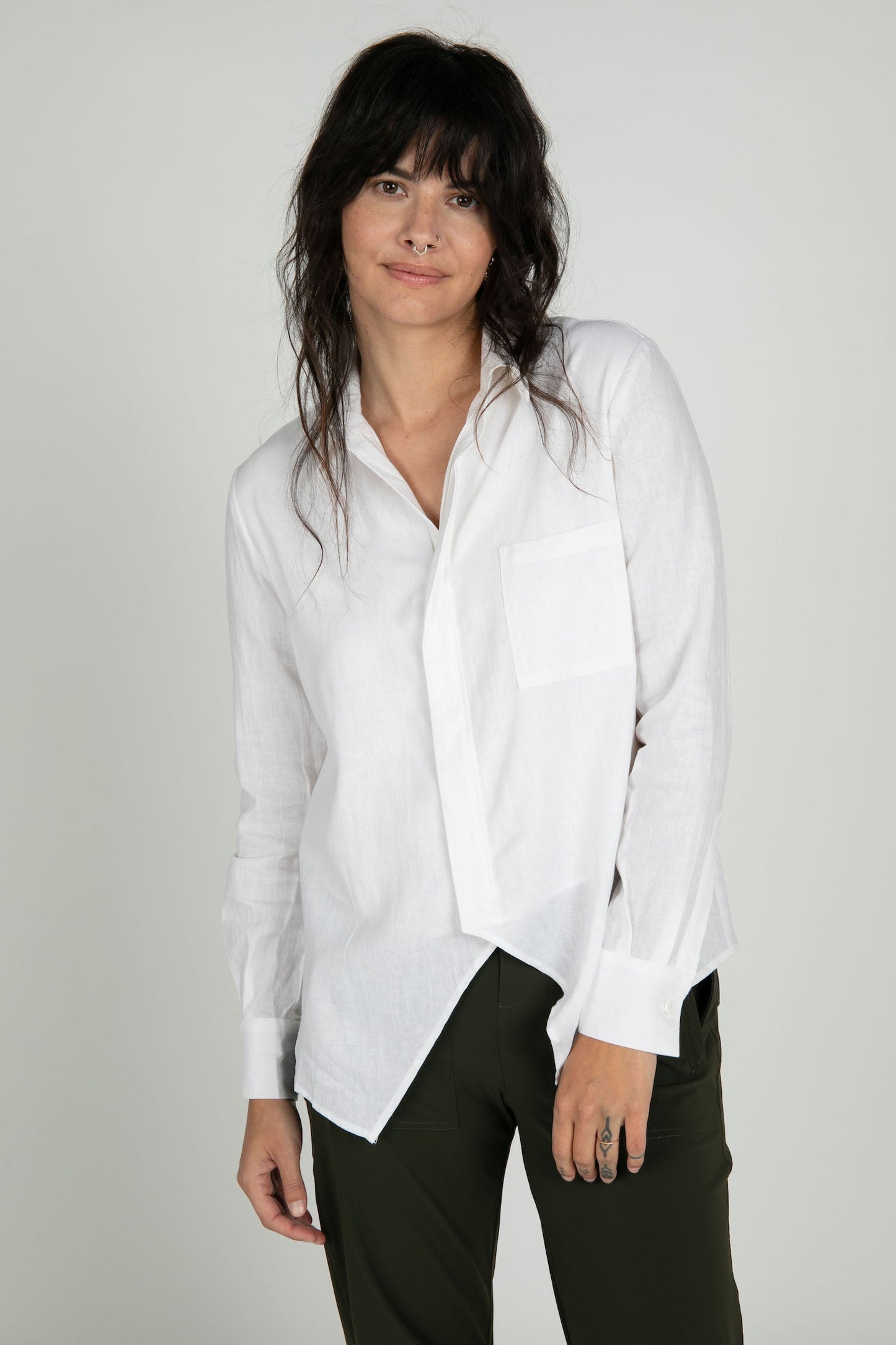 Dale Linen Long Sleeve Top