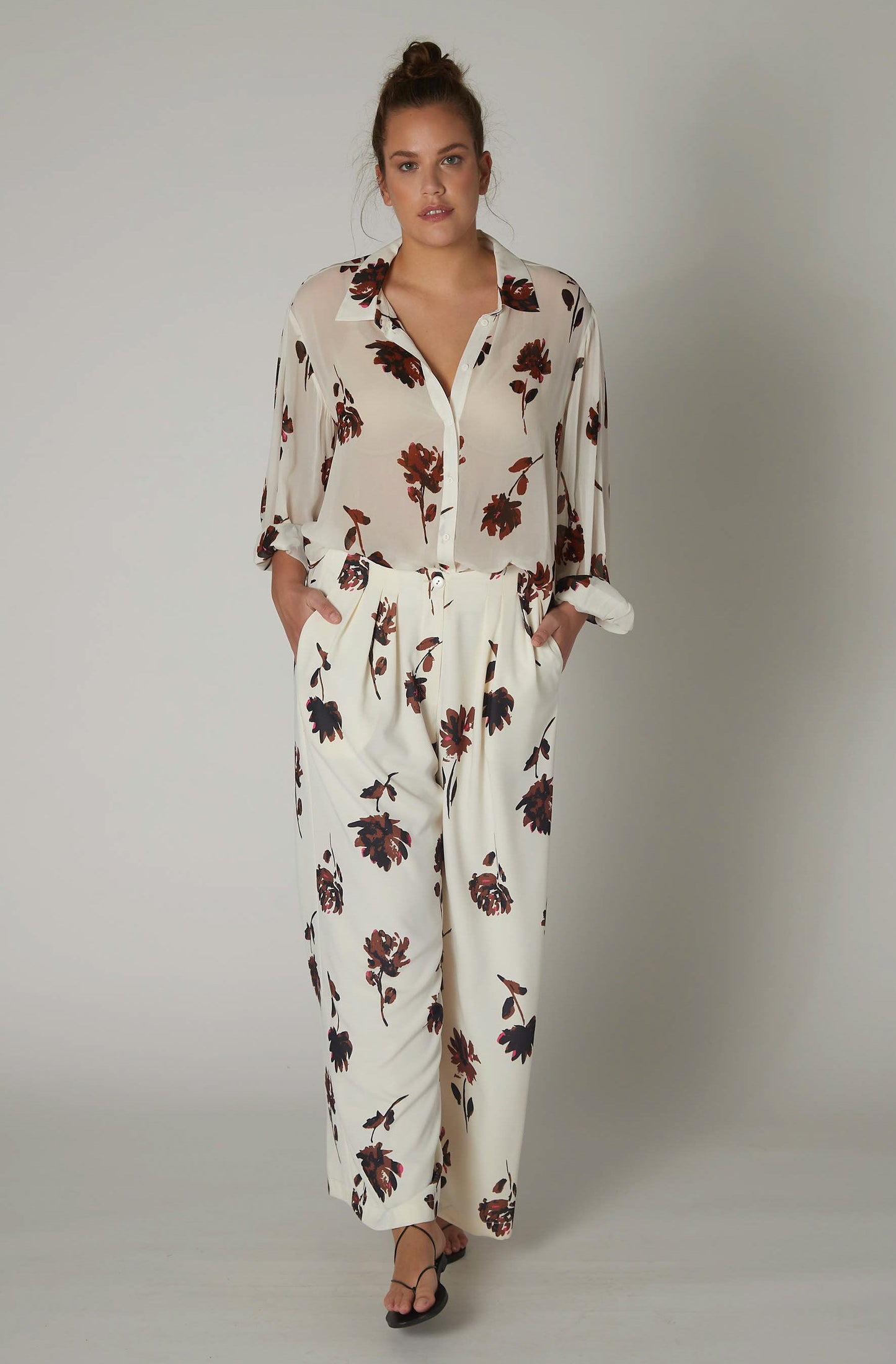 The Classic Chiffon Wide Sleeve Blouse