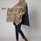 Touch of Neon Plaid Poncho