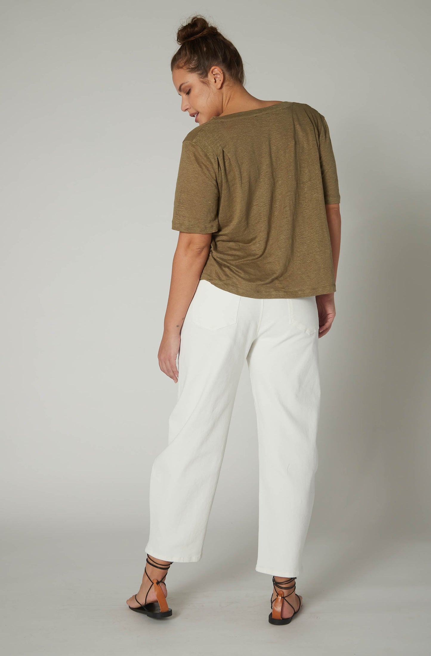 All in the Details Linen Half Sleeve Top