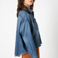 Not Too Cropped Light Denim Top