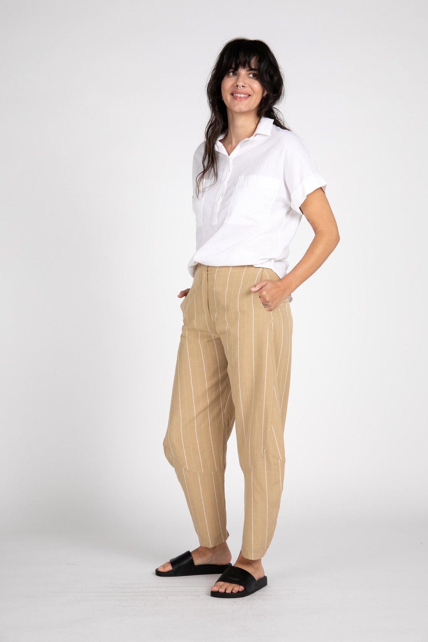 Everett Linen Short Sleeve Top