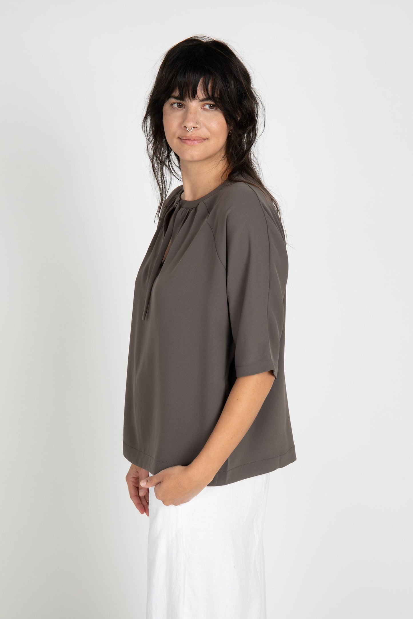 Dark Sage Alani 3/4 Sleeve Top