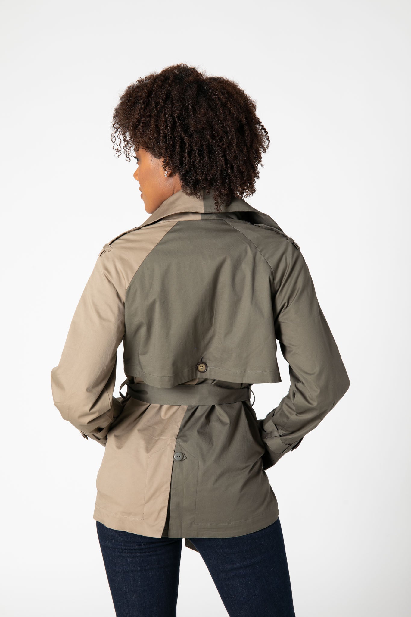 Twill Combo Trench Coat