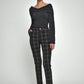 Plaid Isolde Straight Leg Pants