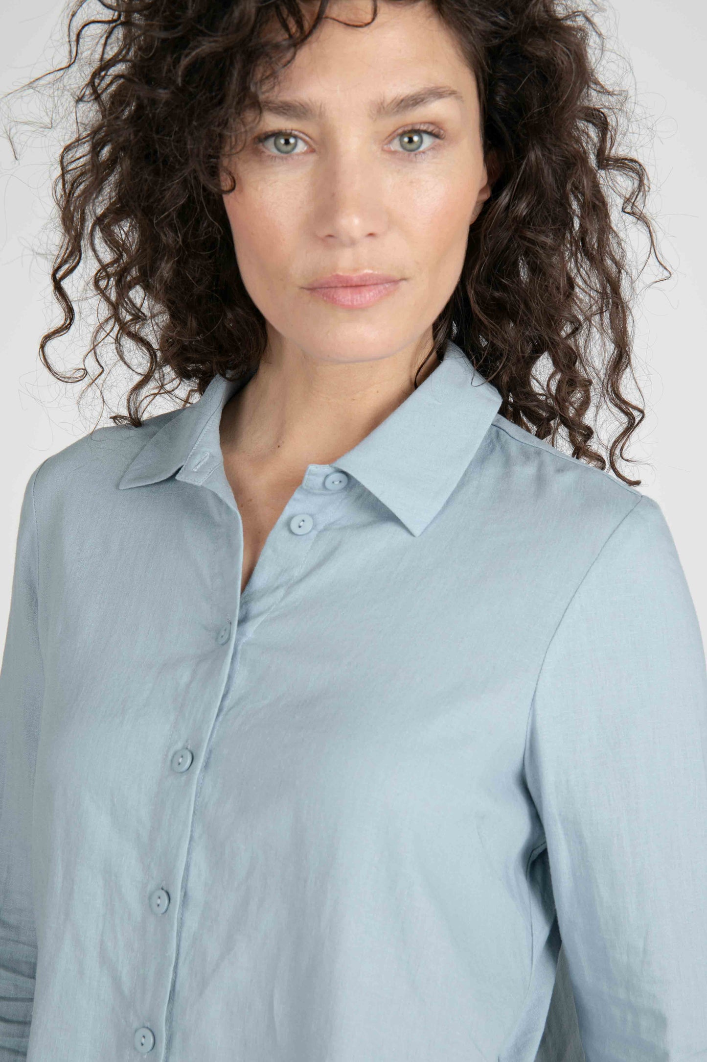 Brook Linen High Low Blouse