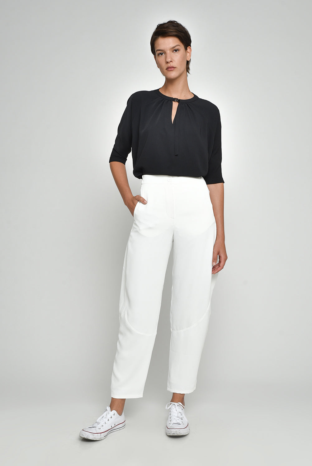 Black Alani 3/4 Sleeve Top