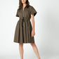 Not Too Feminine Poplin Zip Up Dress