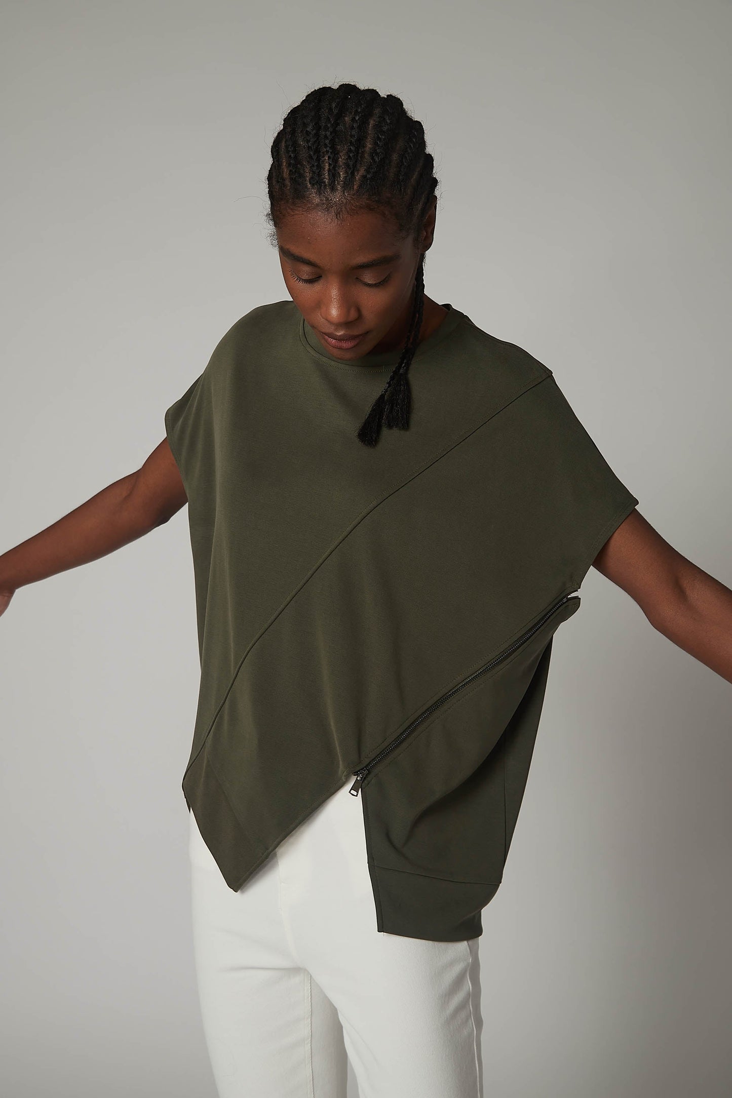 On the Edge Relaxed Zip Top