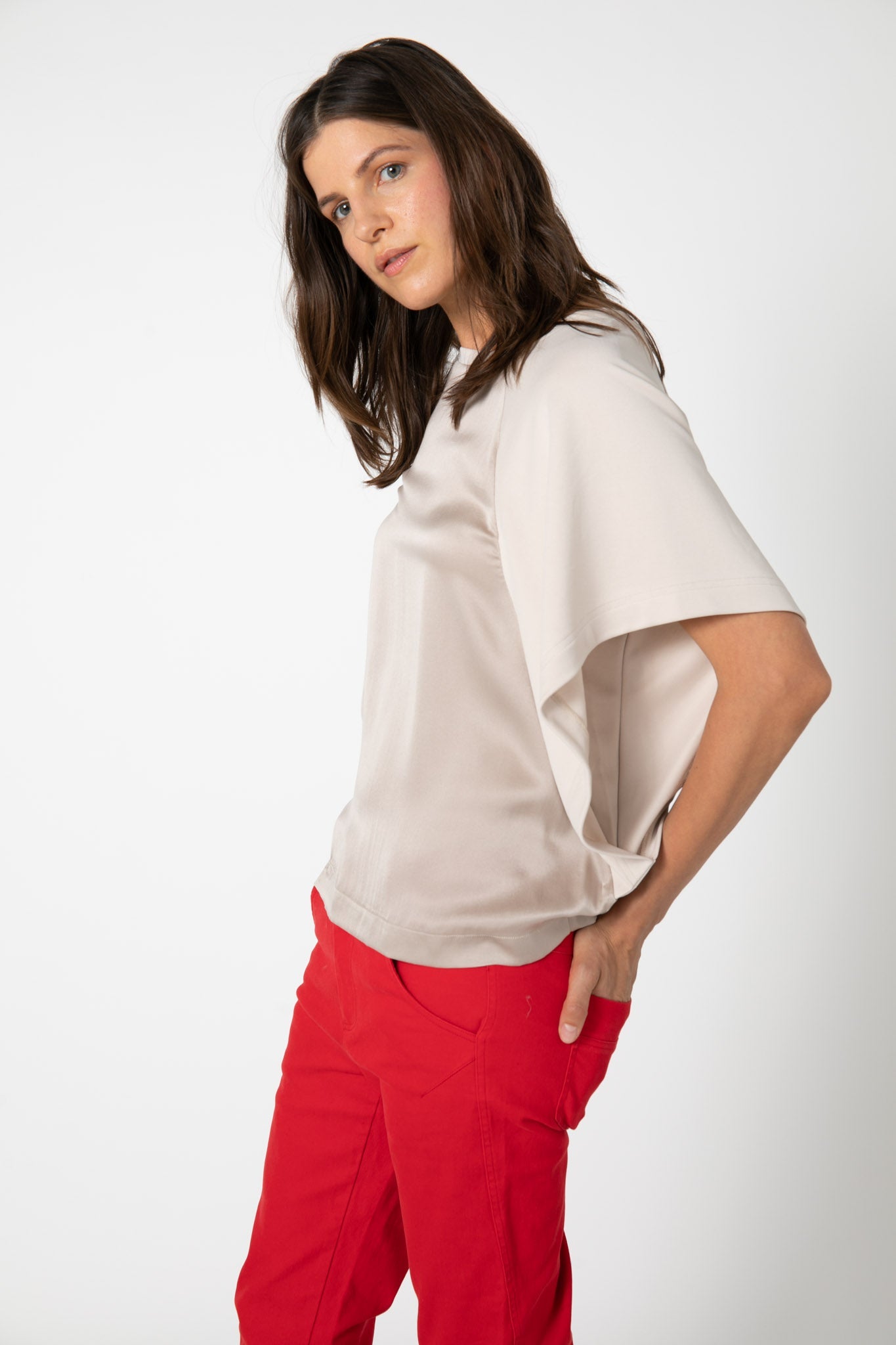 Oversized Dolman Combo Top