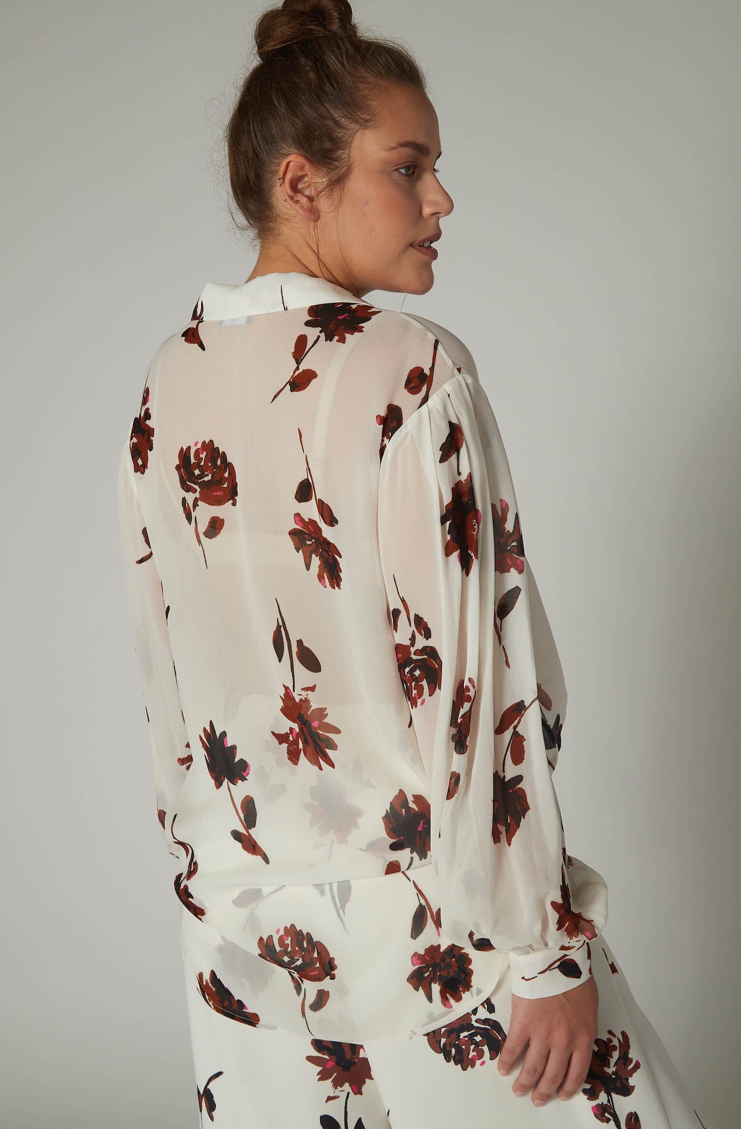 The Classic Chiffon Wide Sleeve Blouse