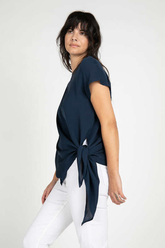 Voss Silk Tie Blouse