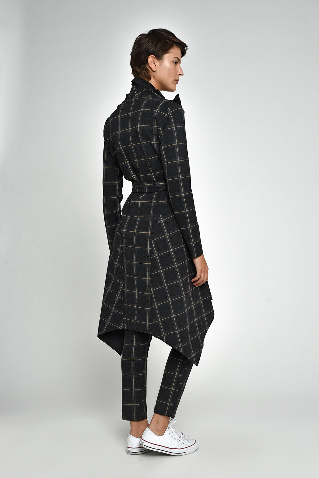 Plaid Walker Wrap Jacket