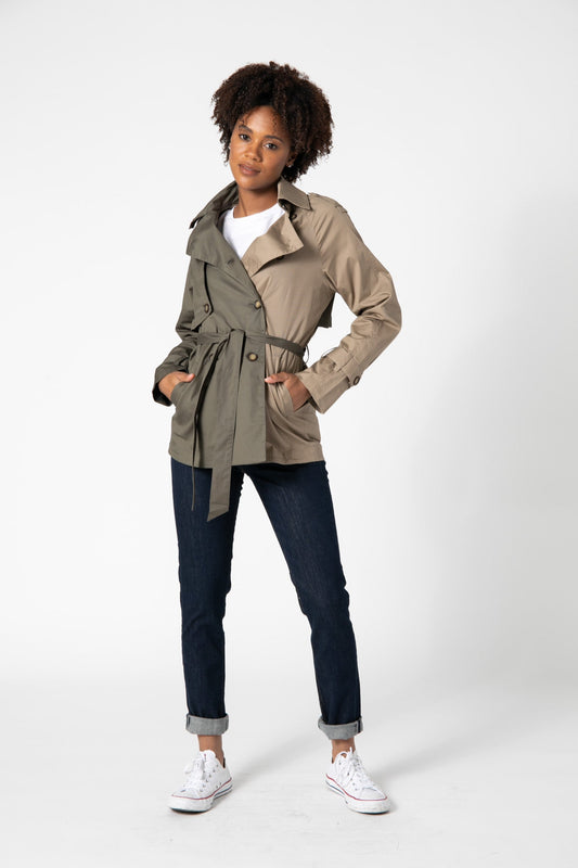 Twill Combo Trench Coat